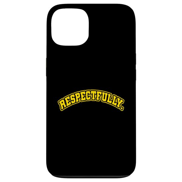 University Varsity-Gold Respectfully. Yellow Graphic Case for iPhone 13