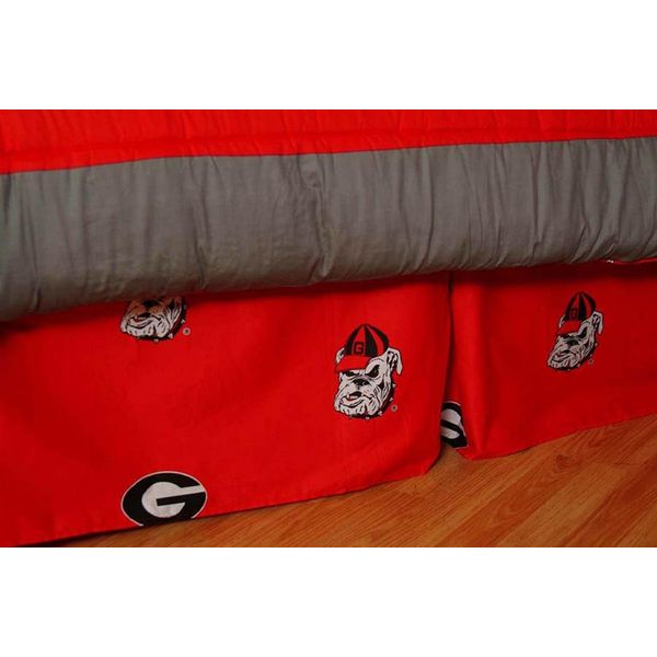 College Covers Everything Comfy Georgia Bulldogs Dust Ruffle Bed Skirt, King