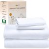 100% Cotton Sheets for Queen Size Bed Sheets with Deep Pocket, Queen Sheet Set