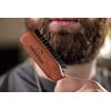 ZilberHaar Beard Brush Grooming Kit - Stiff Bristles Boar Bristles - Ideal for Medium to Long, Thick Beards - Distributes Balm & Oil for Growth/Styling - With Brush Cleaning Tool