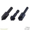 3 Piece Countersink Drill Bit Set WoodWork Counter Sink Hole Screws DIY Smooth