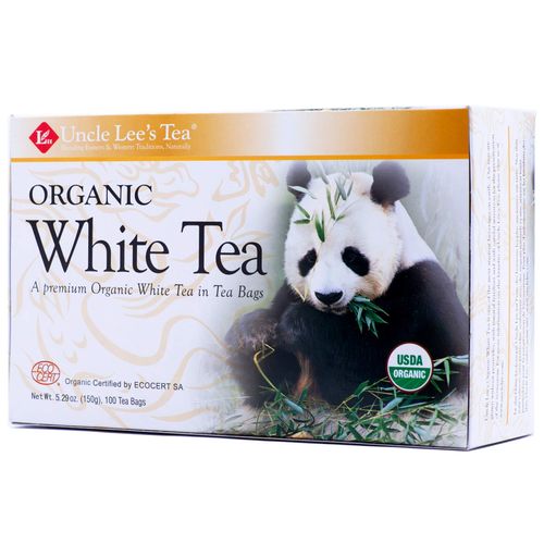 Uncle Lee's Tea, Legends of China, Organic White Tea, 100 Tea Bags, 5.29 oz (150 g) - 2pcs