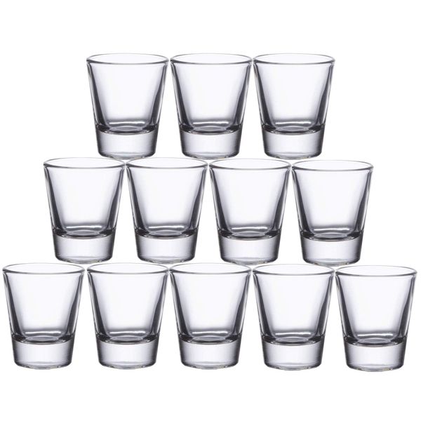 Gmark 1.5-Ounce Heavy Base Shot Glass Set, Whiskey Shot Glass 12-Pack GM2011