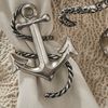 Split P Silver Anchor & Rope Napkin Ring Set of 4