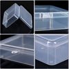 Pack of 27 Mini Plastic Organiser with Hinged Lid Transparent Mixed Sizes Rectangular Square Empty Mini Storage Box for Small Items and Other Craft Projects