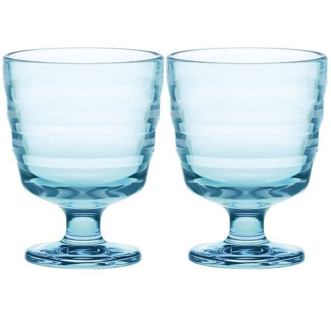 Toyo Sasaki P-53201AQ-JAN Glass Free Glass Father's Day Lurac, Made in Japan, Dishwasher Safe, Aqua Blue, Approx. 8.5 fl oz (240 ml), Set of 2