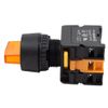 Alpinetech SL223 Yellow 22mm Maintained Selector Switch 2NO 3 Positions 110V LED