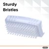 Superio Nail Brush with Pumice Stone Duel Side Shower Brush Bathroom Foot Scrubber exfoliate Dry Dead Skin Stiff Bristles Brush Removes Callus on Hand Heels Smooth Skin, (1)