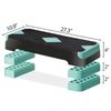 27" Aerobic Step Trainer Cardio Adjustable Exercise Workout Fitness w/ Risers