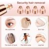 4 Pack Flavless Replacement Head, Facial Hair Removal Tool for Women Smooth Finishing, With Cleaning Brush(Rose Gold)