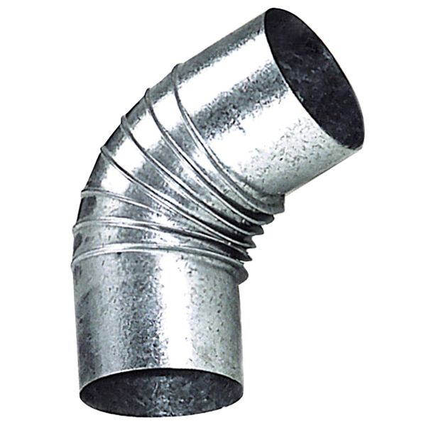 Galvanised Stove Elbow, 110 mm, 45 °.