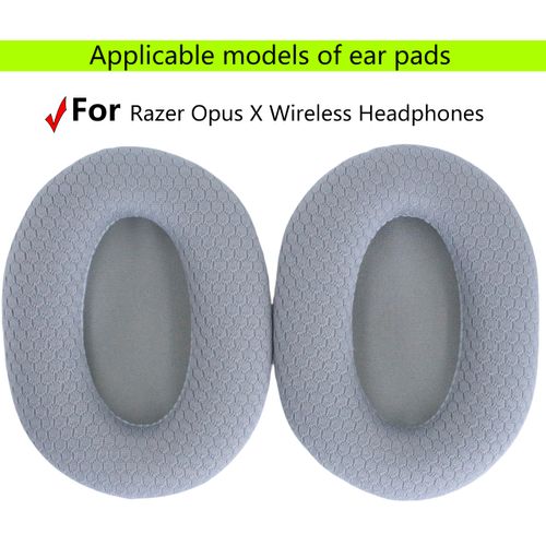 Replacement Ear Pads Compatible with Razer Opus X Wireless Headphones, Soft Soccer mesh Woven with Memory Sponge, Replacement Ear Pads for Repair Accessories (Grey/mesh)