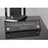 Modern Custom Engraved Acrylic Desk Nameplate with Standoffs