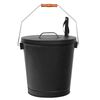 5 Gallon Black Ash Bucket with Lid and Shovel For Fireplaces Fire Pits Stoves