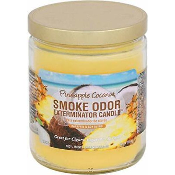 Smoke Odor Exterminator 13 oz Jar Candles Pineapple & Coconut (12 Pack)