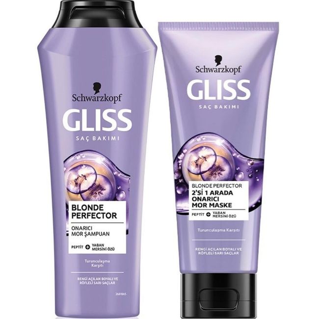 Glıss Blonde Perfector Mor Şampuan 250 ml + Mor Maske 200 ml