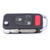 Keyecu Flip Remote Key Shell 3+1 Button for Mercedes-Benz C E ML S HU39 Blank Blade (3B with Panic Button)