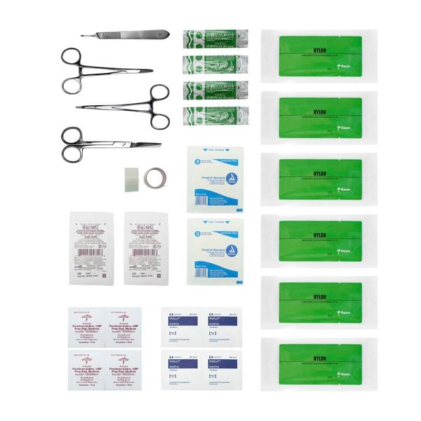 Advanced Surgical Suture Kit, First Aid Medical Travel Trauma Pack, 28 Pieces