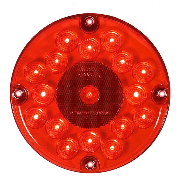 Maxxima M90061R Red 7" Round Stop/Tail/Turn Bus Light