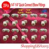 20 Pcs Quick 1/4"-1/4" Connect Elbow Fitting Connector Push In Water Filter
