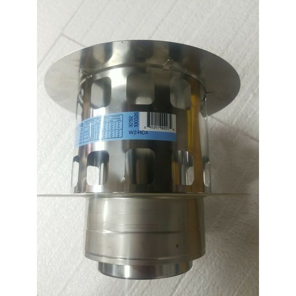 DuraVent W2-RC4 Dubble Wall Rain Cap 4"  Stainless Steel