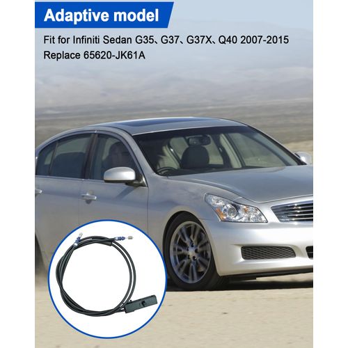 Hood Release Cable Replace 65620-JK61A Fit for Infiniti Sedan G35 G37 G37X Q40 2007 2008 2009 2010 2011 2012 2013 2015