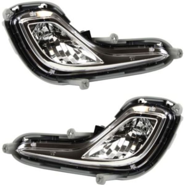 Fog Lamp Set For 2012-2017 Hyundai Accent Front Left Right Halogen Assembly