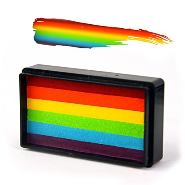 Arty Brush Cakes Solid Paint Water Soluble (True Rainbow) Body Paint Cake