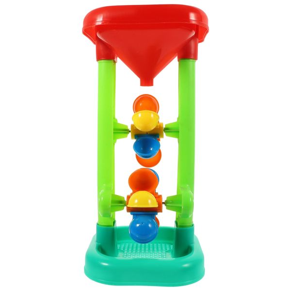 HOLIDYOYO Water Wheel Toy 1 Set Plastic Kids Beach Sandbox Toys Outdoor Beach Sand Hourglass Water Sifting Funnel for Summer Beach Sand Table (Random Color) Play Sand for Sandbox