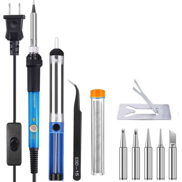 Soldering Iron Set, Soldering Iron Set, Soldering Iron, 60W, Soldering Desoldering Tool, Removing Tool, Temperature Adjustable, 60 - 1500°F (200 - 450 °C), Home Appliance Repair, Welding Tool,