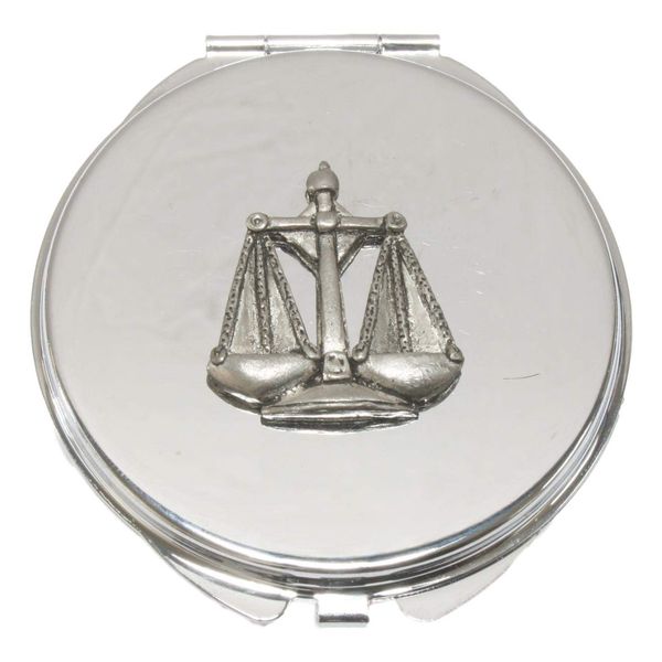 Libra Scales Compact Mirror Handbag Gift With Free Engraving 219