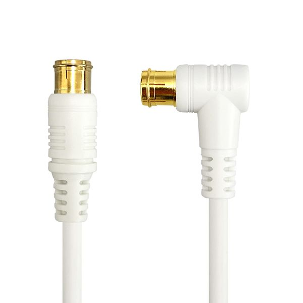 FNT-4CZ-20WSL Antenna Cable, 6.6 ft (2 m), White S4CFBAL 4C Coaxial Cable, 6.6 ft (2 m), L-Type Plug (Plug-In) Straight Plug (Plug-In)