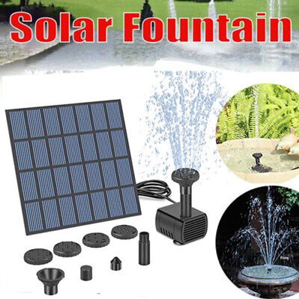 Solar Water Panel Power Fountain Pump Kit Pool Garden Pond Watering Submersible