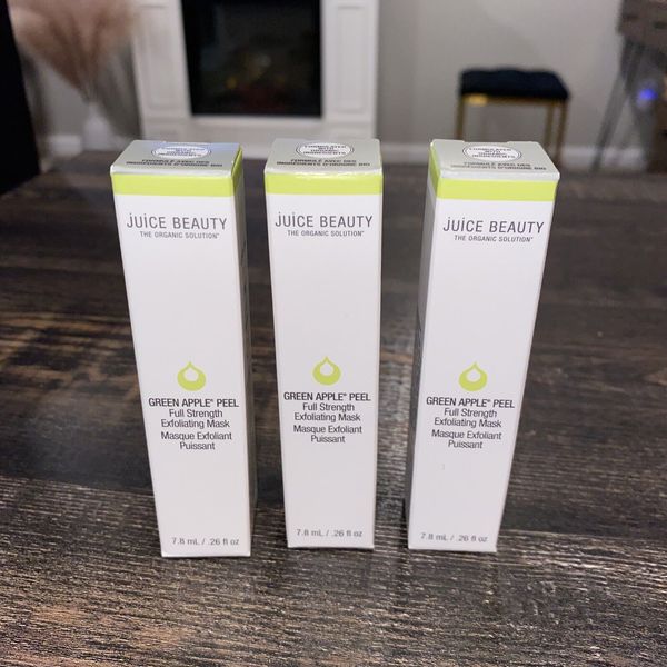 3 Juice Beauty Exfoliating Mask Green Apple Peel Full Strength 0.26 Oz Each NIB