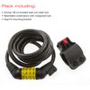 Sterling 101C 10 x 1500mm Combination Locking Cable with Self Coiling/ Bracket,Black