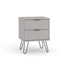 Core Products Augusta 2 Drawer Bedside Cabinet - Driftwood, Grey, White(Grey)