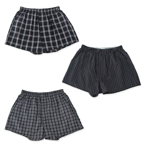 POCKET Men's 3-Piece Set, 100% Cotton, Yarn-Dyed Cotton Trunks, A set