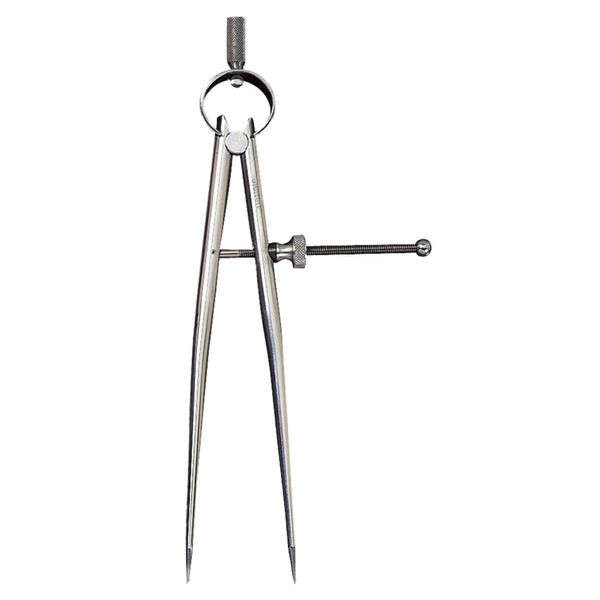 Starrett 277-6 6" Toolmakers' Spring-Type Divider With Round Legs And Solid Nut