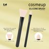 Kai Corporation HC3763 Cosmetic Up Silicone Multi Foundation Brush, Makeup Brush, Liquid, Makeup Bristles, Clean, Washable, Black, Spatula Makeup