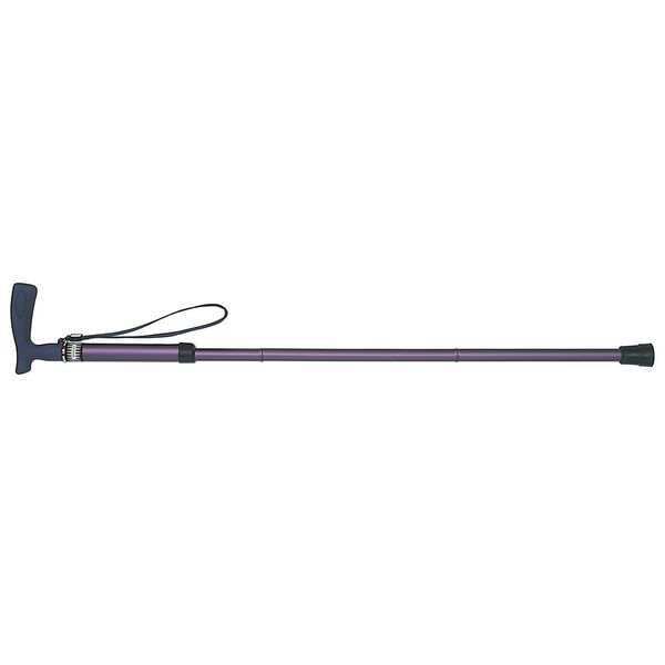 Nichin Medical Equipment Adjustable Folding Wand T-shaped Mauben (Small), Purple, Total Length: 29.1 - 32.1 inches (740 - 815 mm) Pitch, Weight: Approx. 10.2 oz (290 g), Aluminum, Band, Storage Bag Included