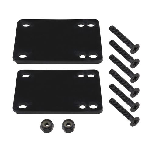 YINETTECH Pack of 2 3 mm Skateboard Riser Pads with 30 mm Screws and Nuts, Soft PU Shock Absorber Replacement Pads, Protection for Skateboard Maintenance Accessories