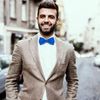 DonDon Bow Tie Blue pre-tied Bow - adjustable(Size: One size)