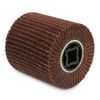 BHA Interleaf Flap Wheel Abrasive Drum, 4" x 4" with 3/4" Quad Keyway (80 Grit)