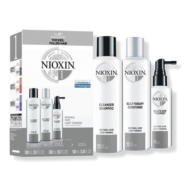 Nioxin Full-Size System 1 Kits / Hair Loss / Shampoo, Conditioner & Treatment