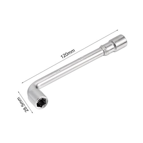 sourcing map 10mm Metric L Shaped Angled Open Hex 6 point Socket Wrench