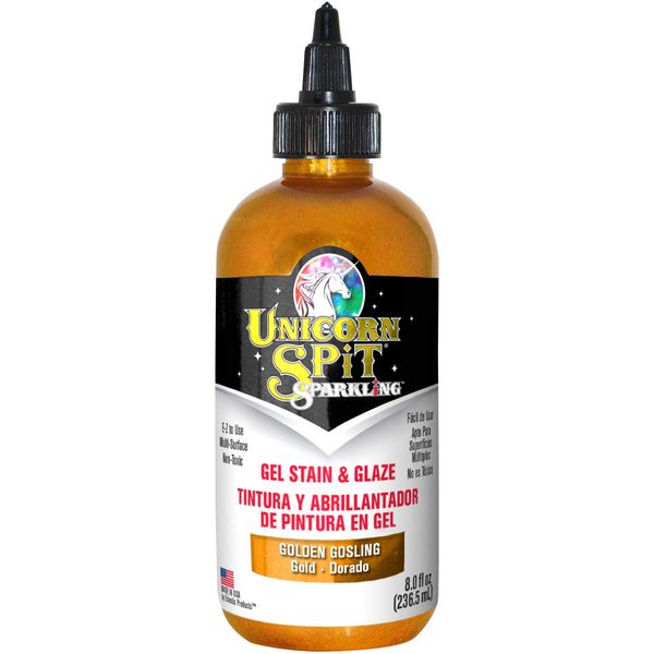 Unicorn Spit Gel Stain And Glaze 5776004 Sparkling Golden Gosling 8.0 Fl Oz