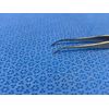 Jarit 355-101 Ophthalmic 0.8mm Wide Tip Half Curved Eye Dressing Forceps 4"