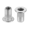 sourcing map M3 304 Stainless Steel Rivet Nuts Flat Head Insert 50Pcs
