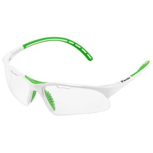 Tecnifibre Squash Eyewear (White/Green) Adjustable Safety Glasses