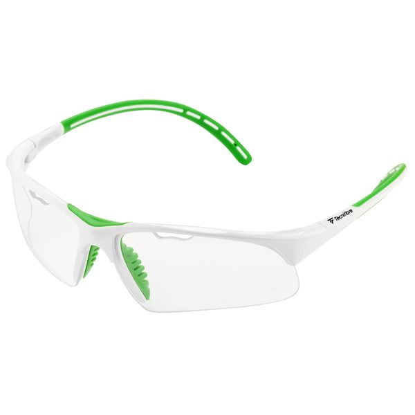 Tecnifibre Squash Eyewear (White/Green) Adjustable Safety Glasses